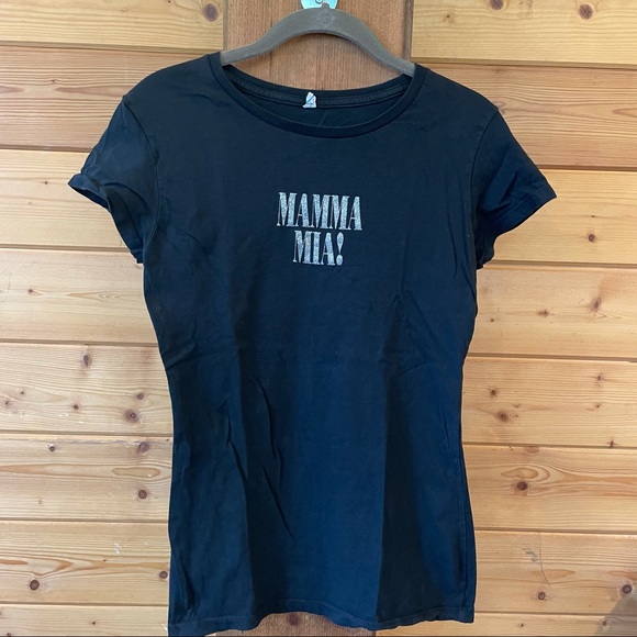 Mama Mia Black Short Sleeve Tee Small - Picture 2 of 5